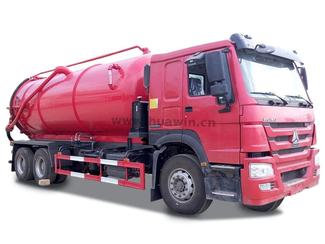 مدينة الصرف الصحي Howo 4x2 شاحنة مياه الصرف الصحي الشاحنة