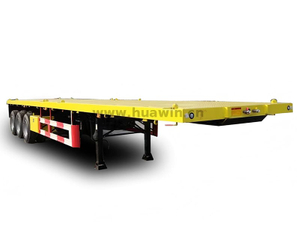 البيع الساخن Sinotruk 3 Axles 40ft مسطح شبه مقطورة 