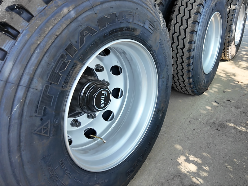 3 محاور 40FT مسطحة نصف مقطورة-13