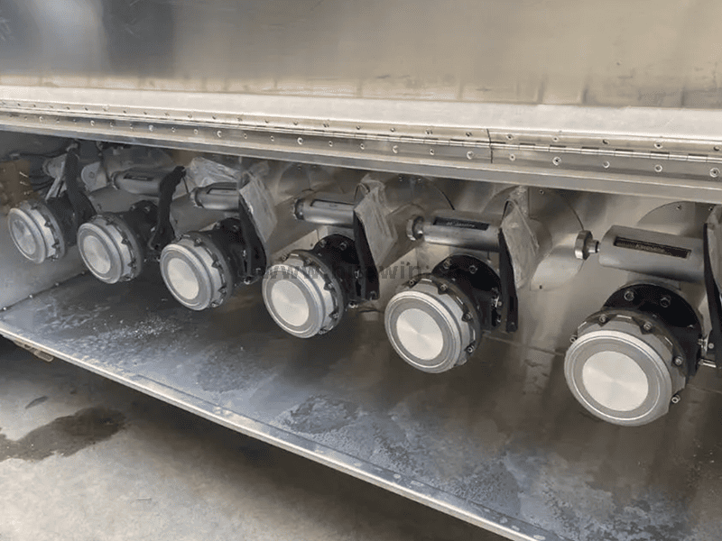 CIMC 3 محاور 46000 لتر مقطورة ناقلة سبائك الألومنيوم -9