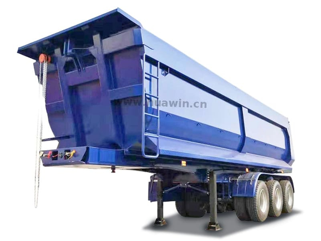 Huawin 3 Axles/4 Axles Dump Semi Trailer مع Volume 18CBM-40CBM 
