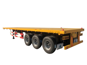 3 محاور 40ft مسطحة نصف مقطورة