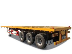 3 محاور 40ft مسطحة نصف مقطورة