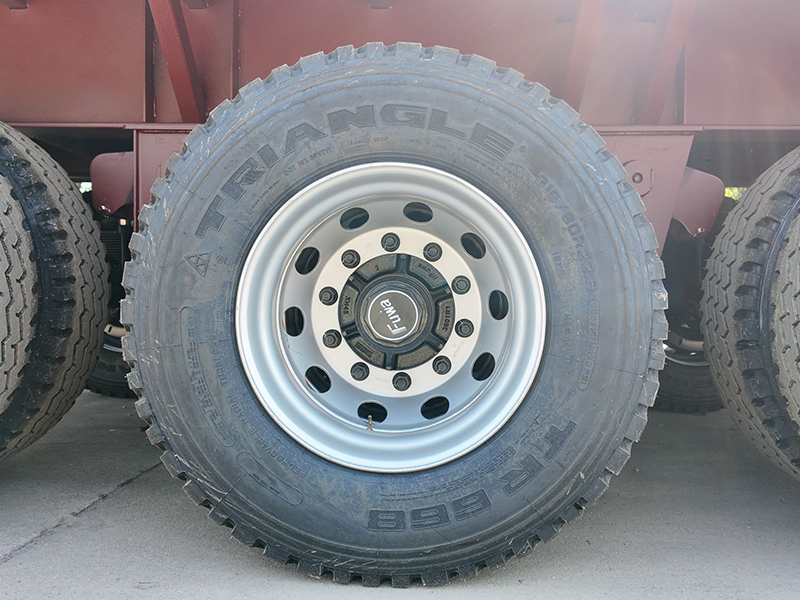 3 محاور 40FT مسطحة نصف مقطورة-16