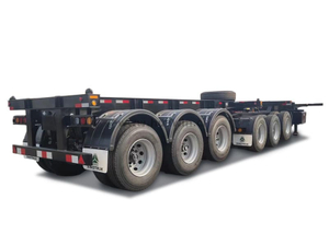 20 قدمًا+40 قدمًا 3 محاور Superlink Flatbed Trailer