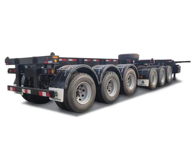 20 قدمًا+40 قدمًا 3 محاور Superlink Flatbed Trailer