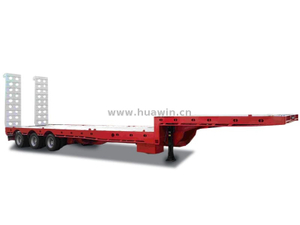 3 محاور خطوة سطح السفينة Lowboy Drop Deck Semi مقطورة