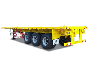 3 محاور 40ft مسطحة نصف مقطورة