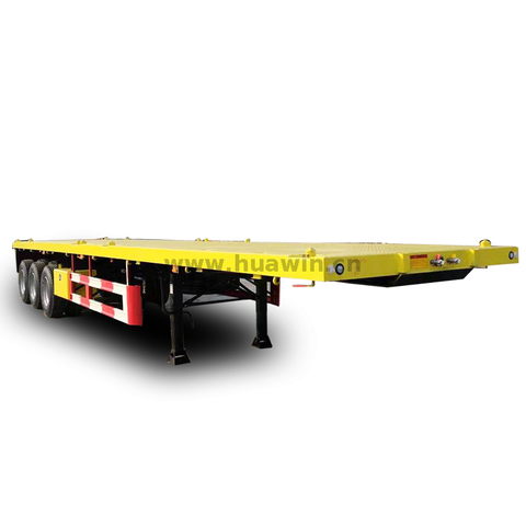البيع الساخن Sinotruk 3 Axles 40ft مسطح شبه مقطورة 