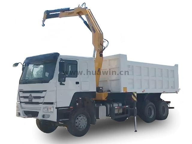 Sinotruk Howo 6x4 30T Dump Crane Truck