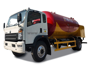 Sinotruk Howo 4x2 LPG Tank Tank Bobtail Truck 8-15M3