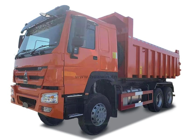 16CBM Howo 6x4 Scow End Sand يجمع شاحنة تفريغ نقل مع بوابة الذيل