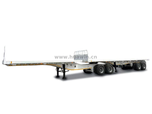 20 قدمًا+40 قدمًا 2 محاور Superlink Flatbed Trailer
