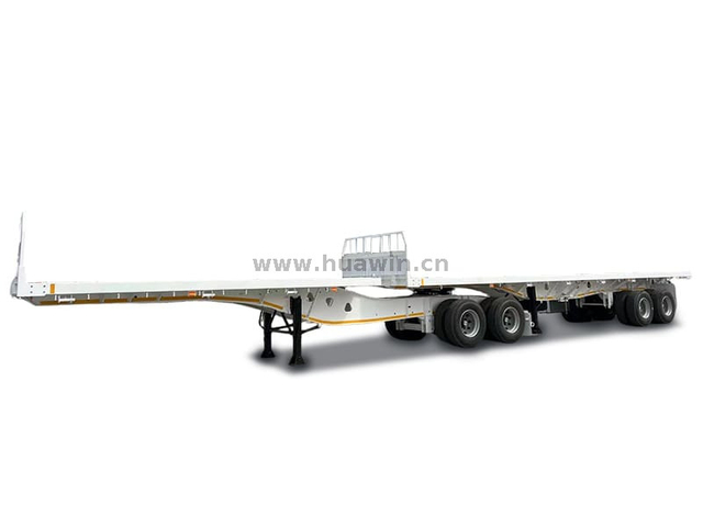 20 قدمًا+40 قدمًا 2 محاور Superlink Flatbed Trailer